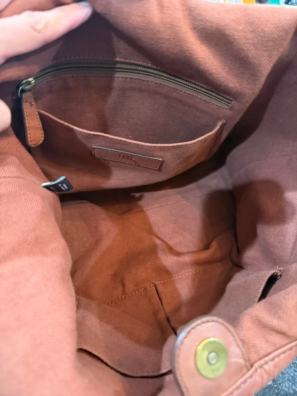 Frye Cognac Leather Shoulder Bag - Picture 3 of 7